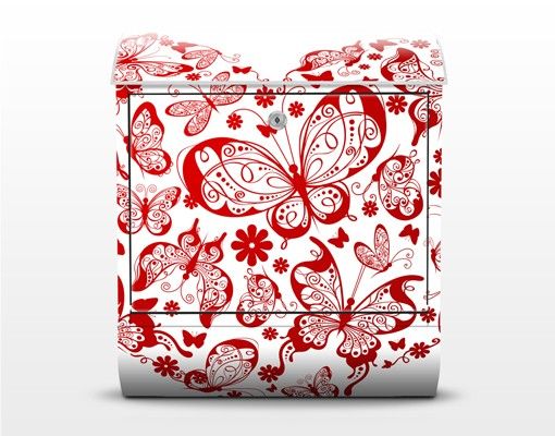 Briefkasten Ornamente Herz aus Schmetterlingen