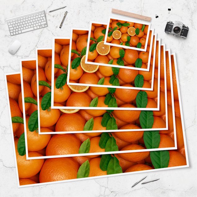 Poster - Saftige Orangen - Querformat 2:3