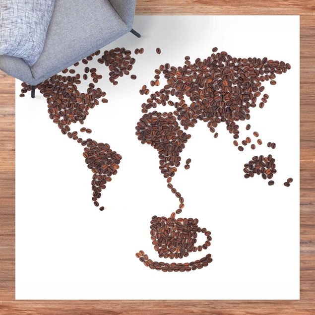 Teppich für Balkon Kaffee um die Welt