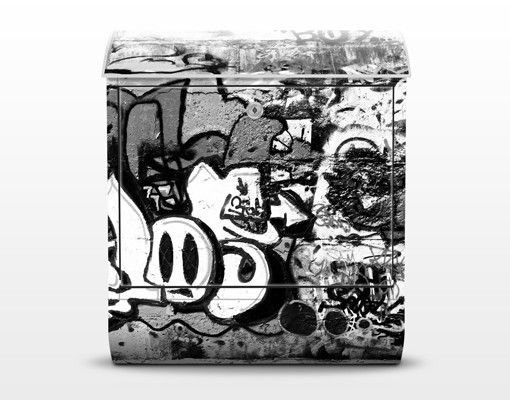 Wandbriefkasten - Graffiti Art - Briefkasten Grau