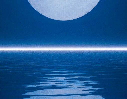 Wandbriefkasten - Silver Moon Rise - Briefkasten Blau