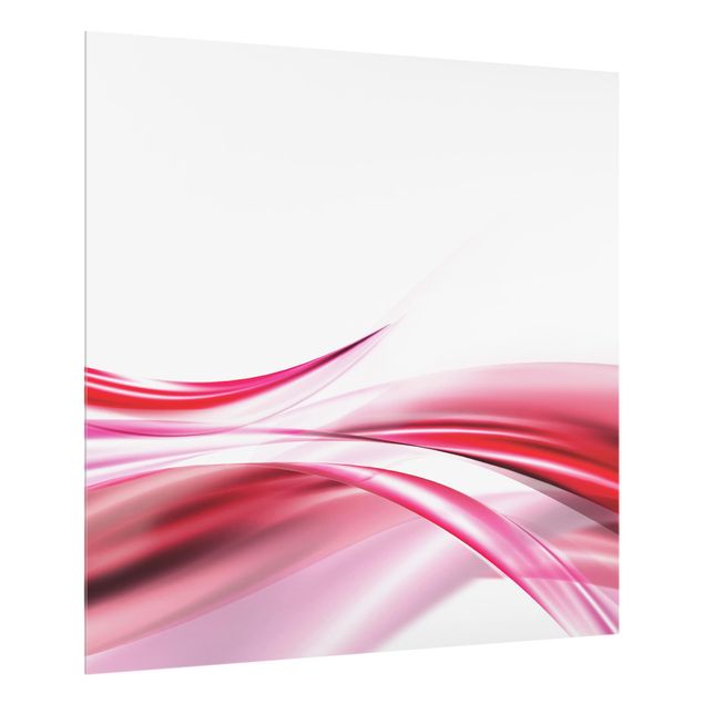 Glas Spritzschutz - Pink Dust - Quadrat - 1:1