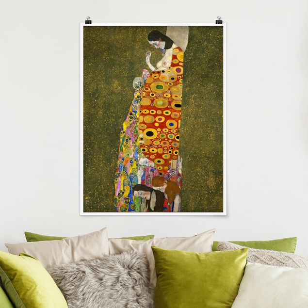 Jugendstil Gemälde Gustav Klimt - Die Hoffnung II