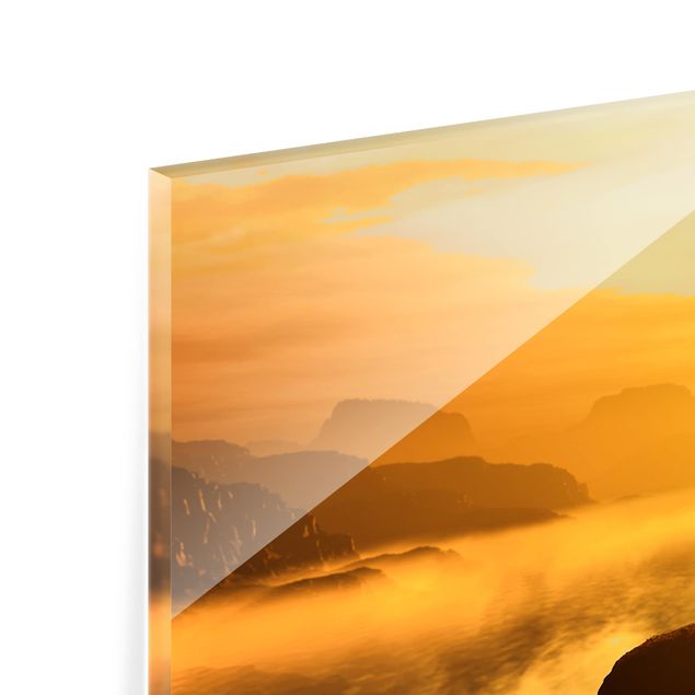 Spritzschutz Glas - Yoga Meditation - Panorama - 5:2