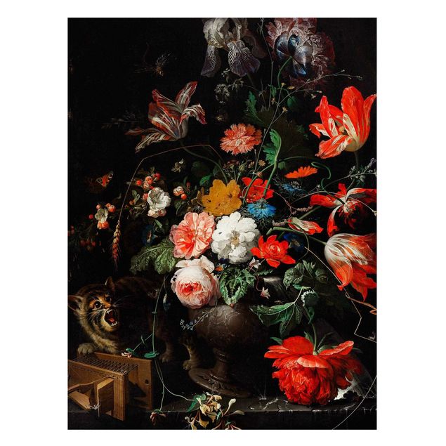 Wandbilder Abraham Mignon - Das umgeworfene Bouquet