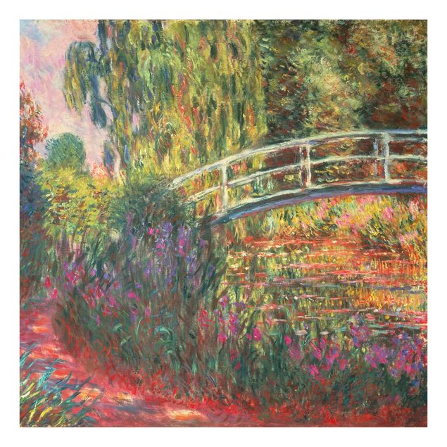 Spritzschutz Künstler Claude Monet - Japanische Brücke im Garten von Giverny