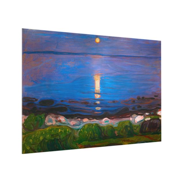 Impressionistische Bilder Edvard Munch - Sommernacht am Meeresstrand