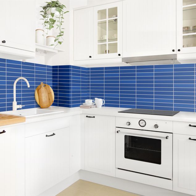 Küchenspiegel Metro Fliesen - Blau