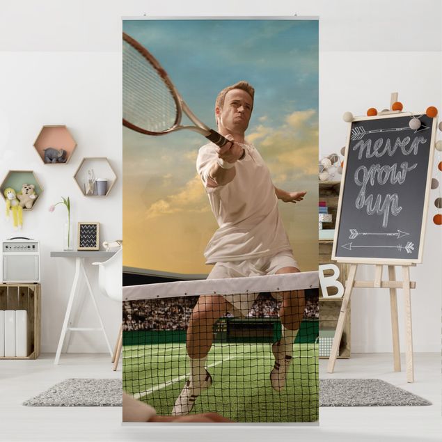Raumteiler Kinderzimmer - Tennis Player 250x120cm