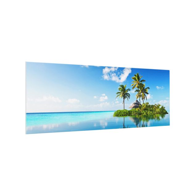 Spritzschutz Glas - Tropisches Paradies - Panorama - 5:2