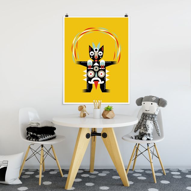 Moderne Poster Collage Ethno Monster - Jongleur