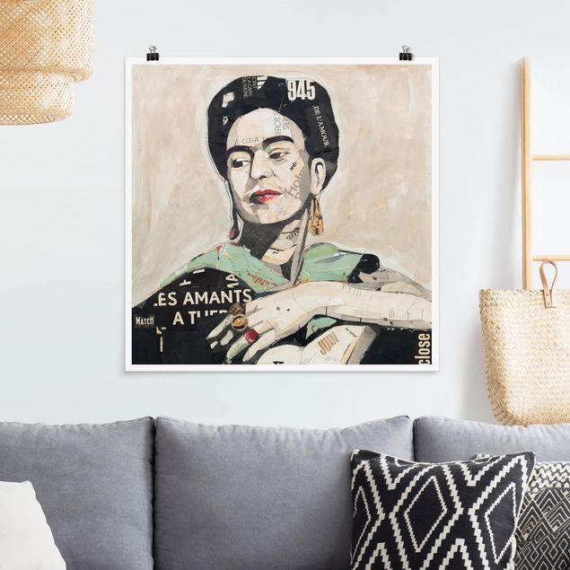 Moderne Poster Frida Kahlo - Collage No.4