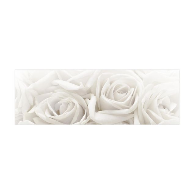 Balkon Teppich Weiße Rosen