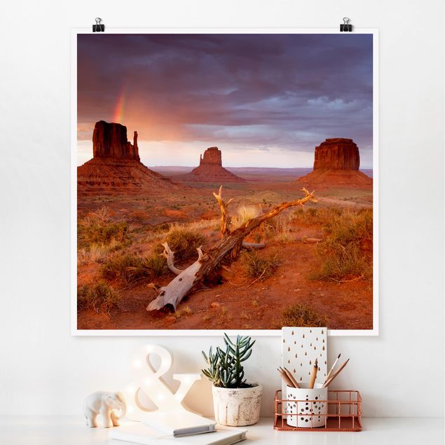 XXL Poster Monument Valley bei Sonnenuntergang