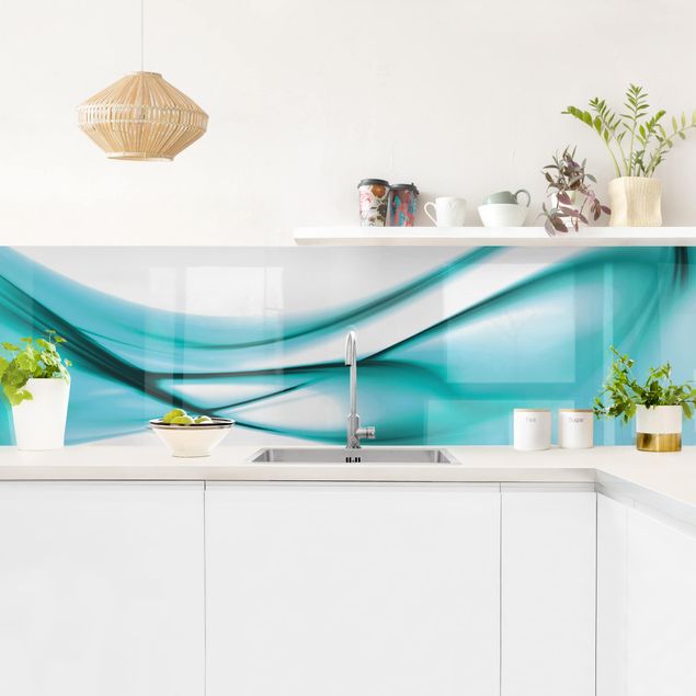 Küche Wandpaneel Turquoise Design