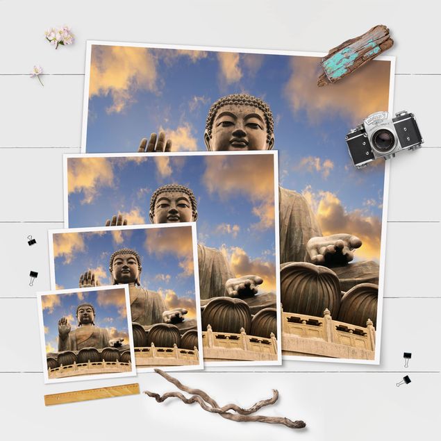Poster - Großer Buddha - Quadrat 1:1