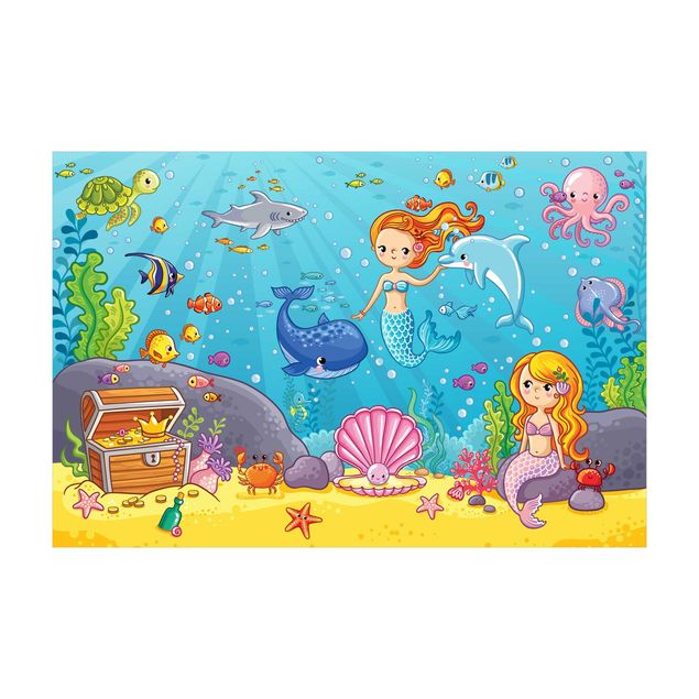 Teppich modern Meerjungfrau - Unterwasserwelt