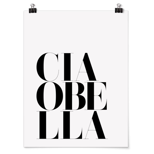 Poster - Ciao Bella - Hochformat 3:4