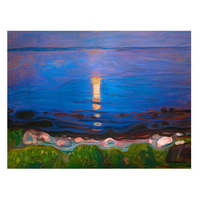 Impressionistische Gemälde Edvard Munch - Sommernacht am Meeresstrand