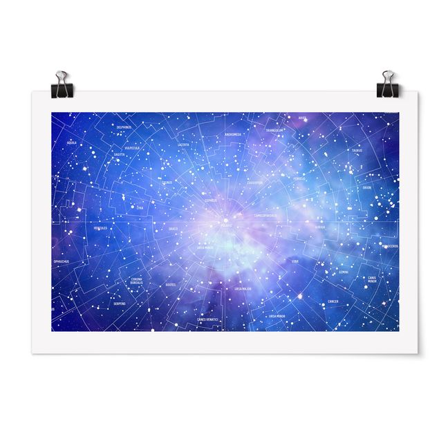 Poster kaufen Sternbild Himmelkarte