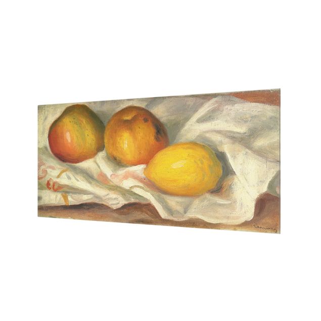 Spritzschutz Auguste Renoir - Äpfel und Zitrone