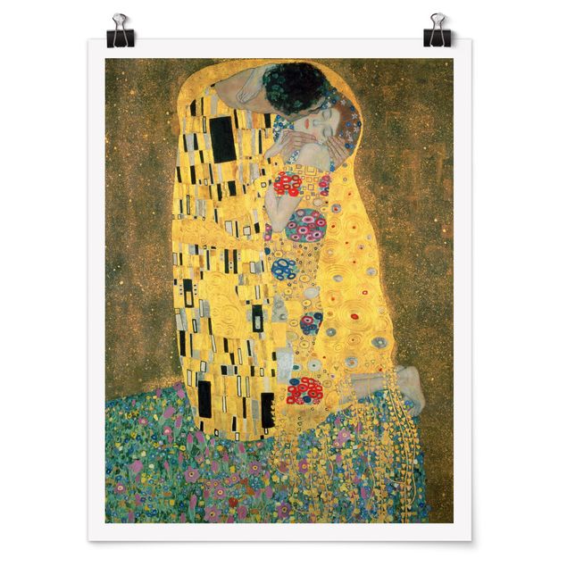 Moderne Poster Gustav Klimt - Der Kuß