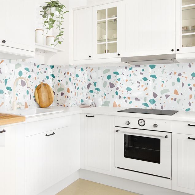 Küchenspiegel Detailliertes Terrazzo Muster Grosseto II