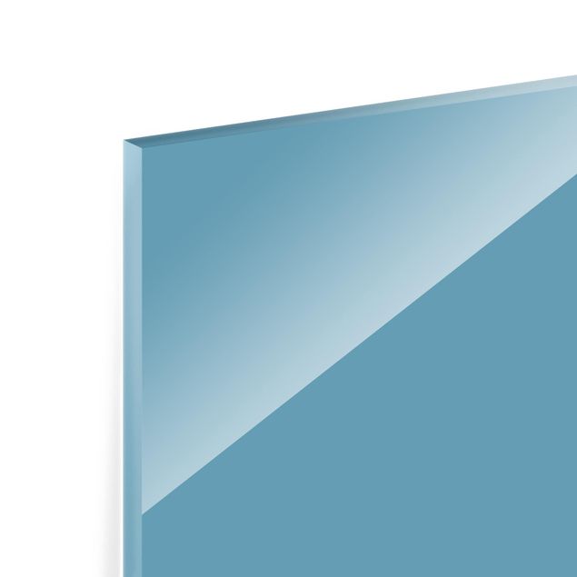 Glas Spritzschutz - Meerblau - Quadrat - 1:1