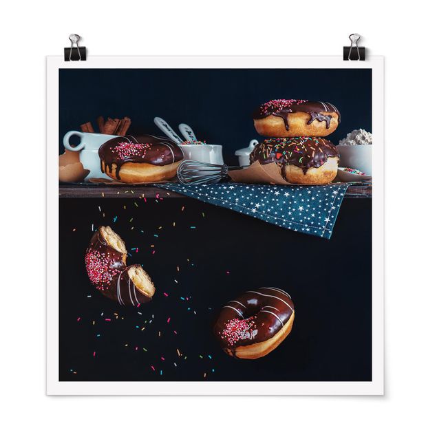 Moderne Poster Donuts vom Küchenregal