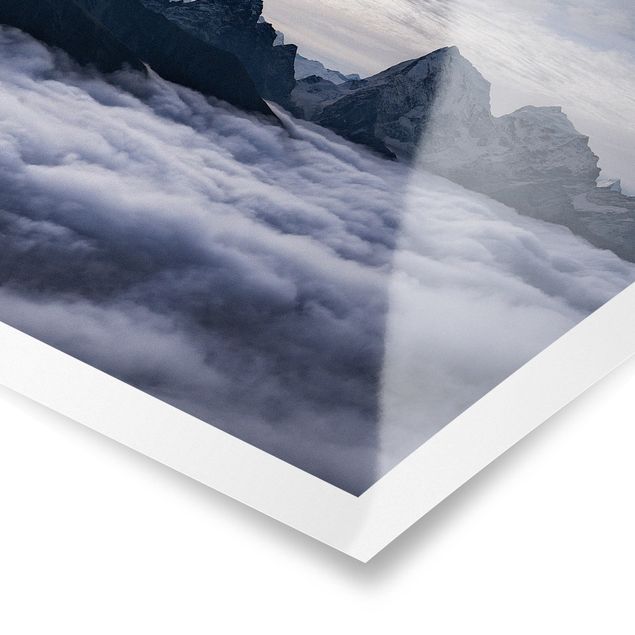 Poster Wolkenmeer im Himalaya