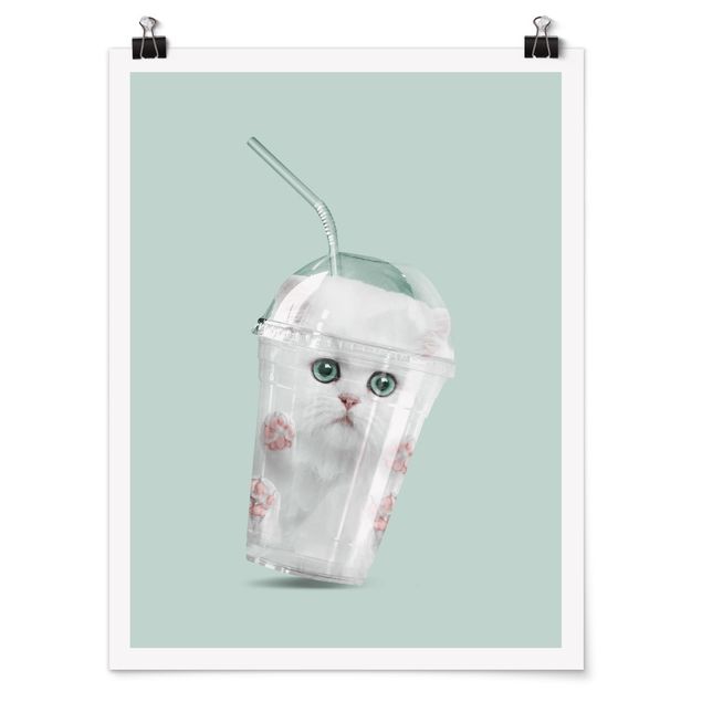 Moderne Poster Shake mit Katze