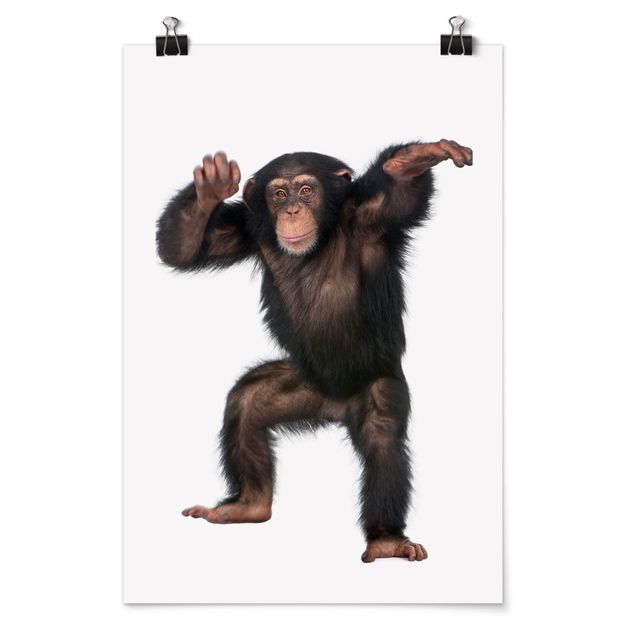 Moderne Poster Vergnügter Affe