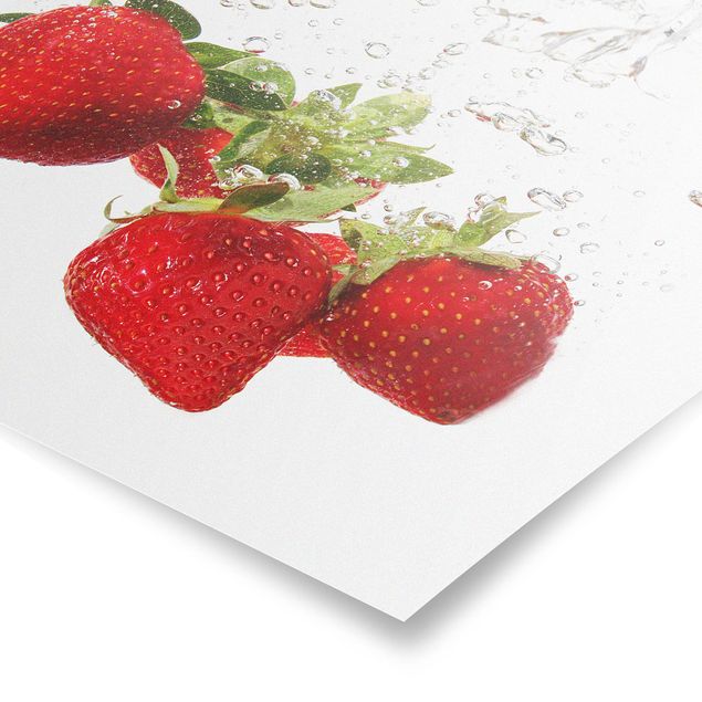 Poster - Strawberry Water - Quadrat 1:1