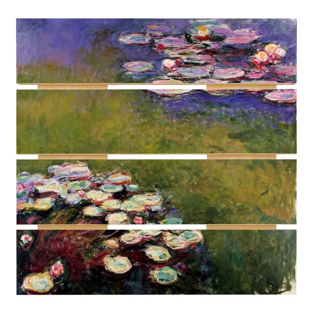 Holzbild - Claude Monet - Seerosen - Quadrat 1:1