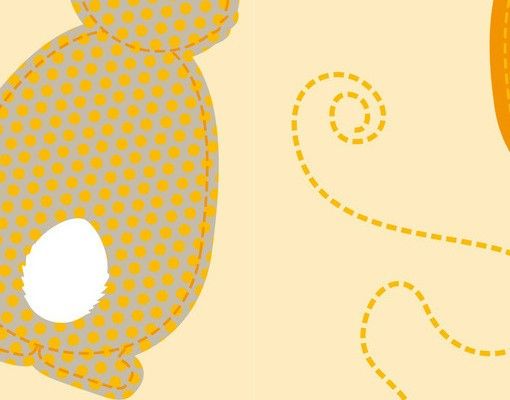 Briefkasten Design Gelbes Hasen Muster