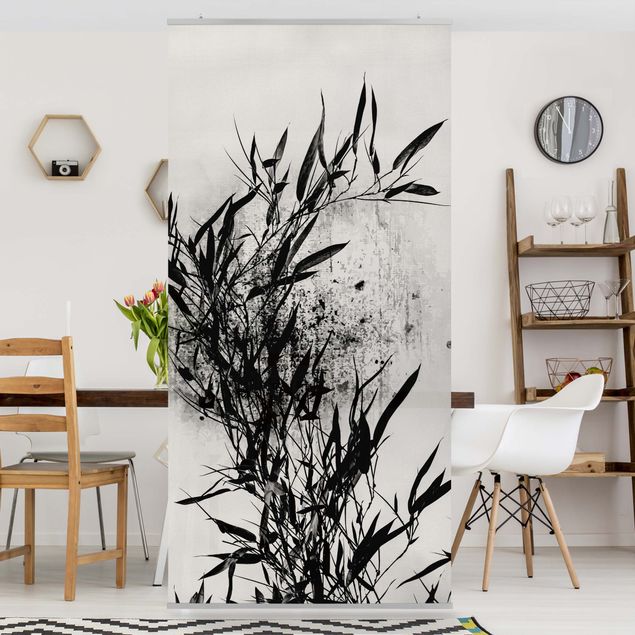 Kubistika Poster Grafische Pflanzenwelt - Schwarzer Bambus