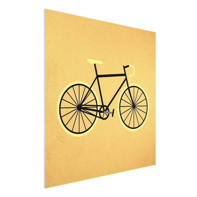 Kubistika Prints Fahrrad in Gelb