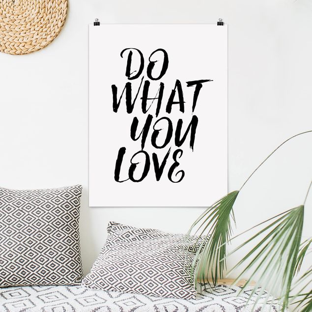 Poster - Do what you love - Hochformat 3:4