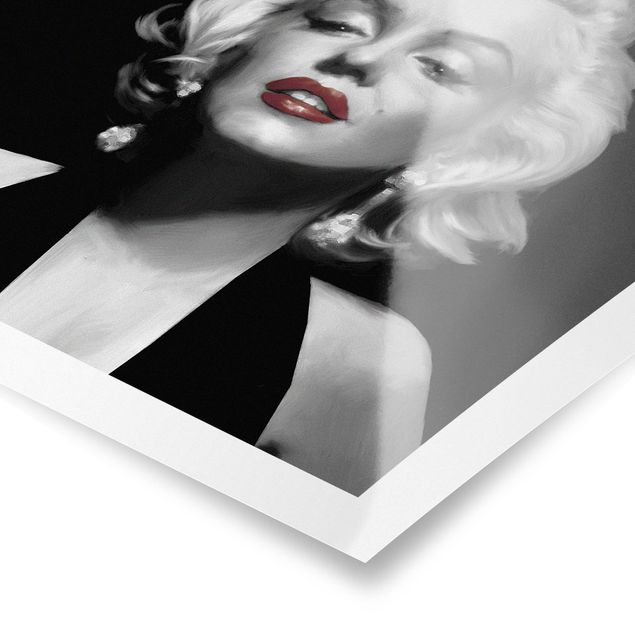 Poster Marilyn mit roten Lippen