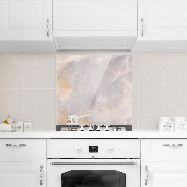 Glasrückwand Küche Steinoptik Onyx Marmor