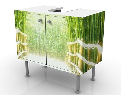 Waschbeckenunterschrank - Bamboo Way - Badschrank Grün