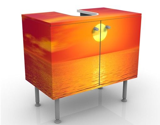 Waschbeckenunterschrank - Beautiful Sunset - Badschrank Orange