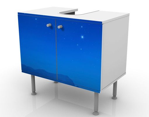 Waschbeckenunterschrank - Ein Wunsch Bei Vollmond - Badschrank Blau