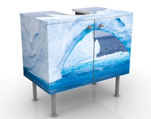 Waschbeckenunterschrank Natur Antarktischer Eisberg