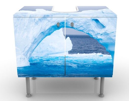 Waschbeckenunterschrank Motiv Antarktischer Eisberg