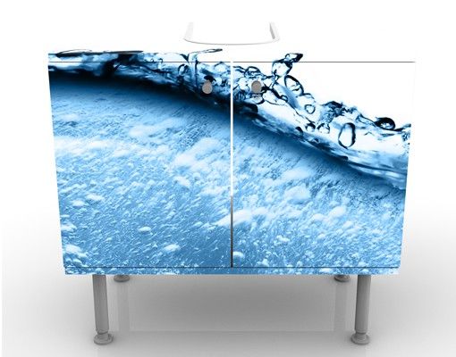 Waschbeckenunterschrank - Beautiful Wave - Badschrank Blau
