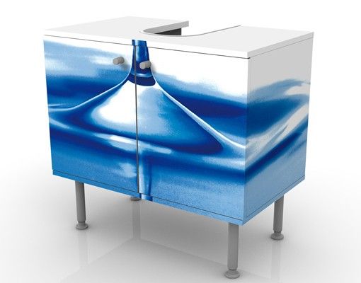 Waschbeckenunterschrank - Blue Drop - Badschrank Blau