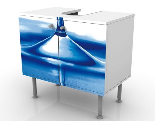 Waschbeckenunterschrank - Blue Drop - Badschrank Blau