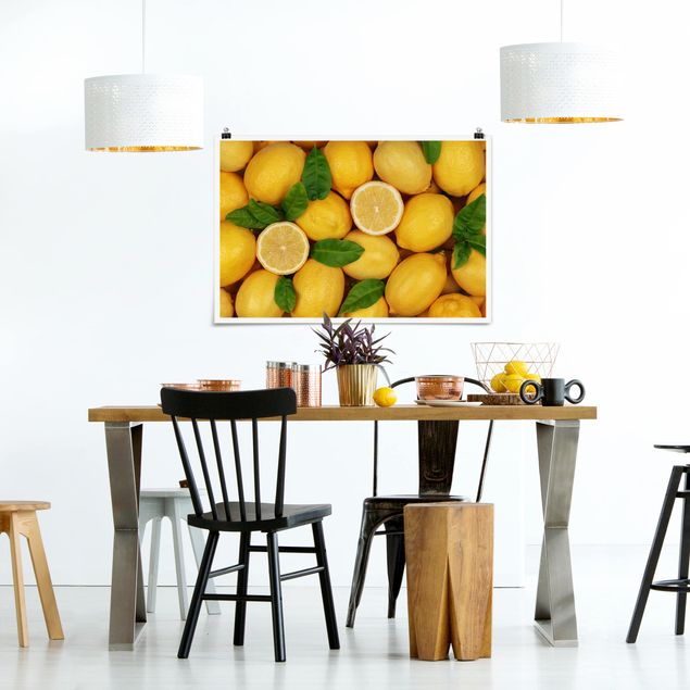 Moderne Poster Saftige Zitronen
