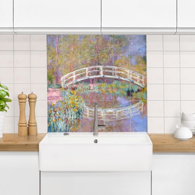 Fliesenbilder Natur Claude Monet - Brücke Monets Garten